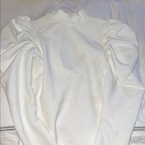 Elegant White Puff Sleeve Blouse